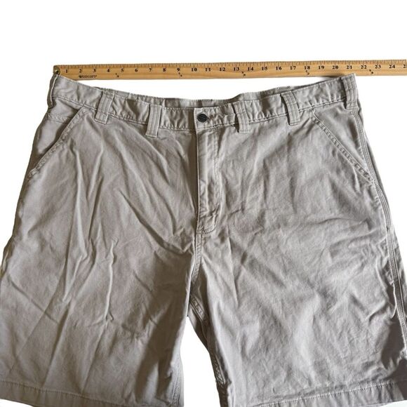 Carhartt Rugged Flex Relaxed Fit Canvas Work Short Tan Men’s Sz 46 - Picture 6 of 14